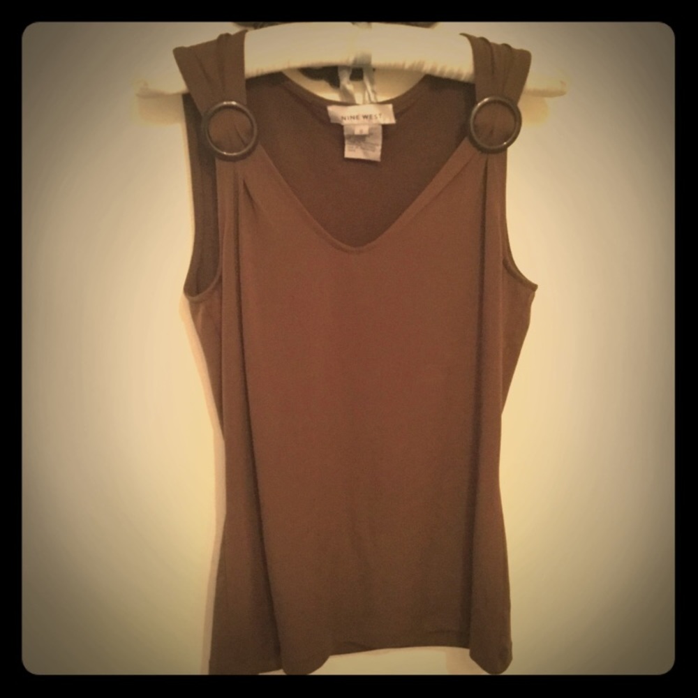 Dressy - Brown - Sleeveless- Nine West Tank